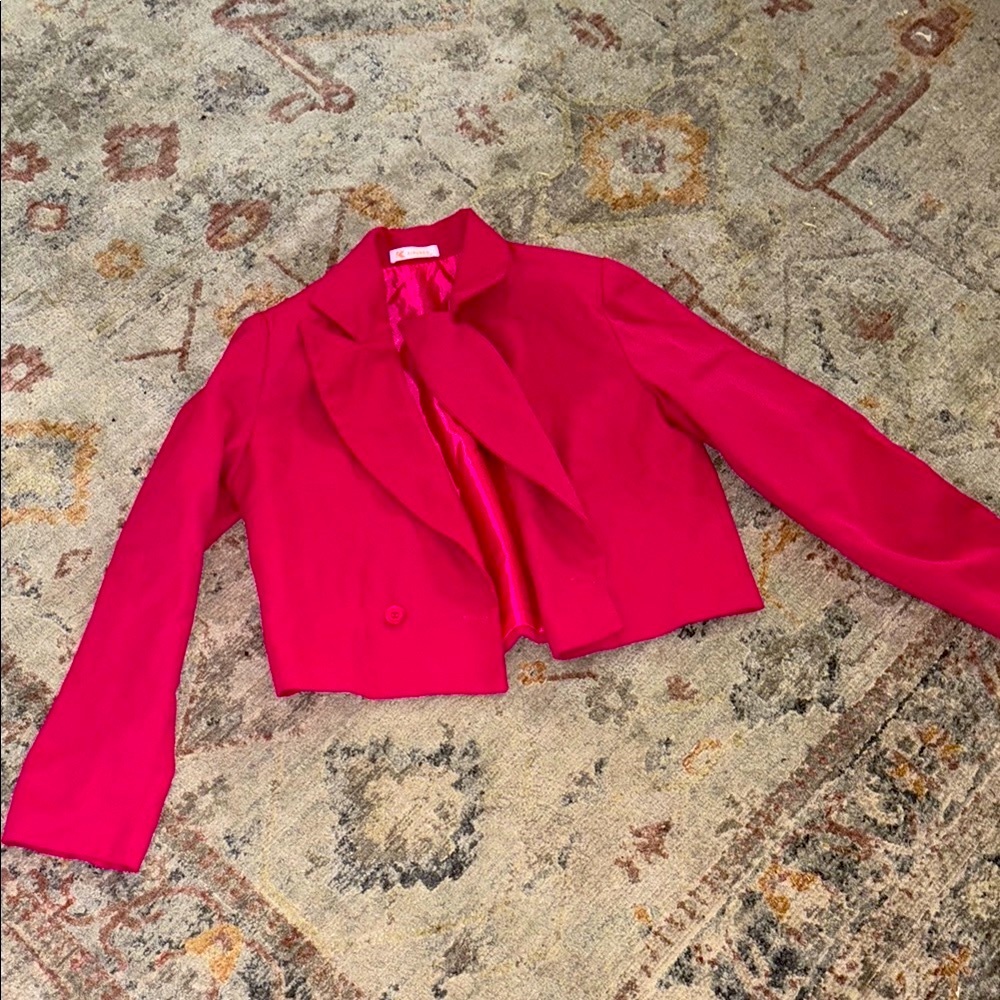 Vibrant Pink Cropped blazer jacket